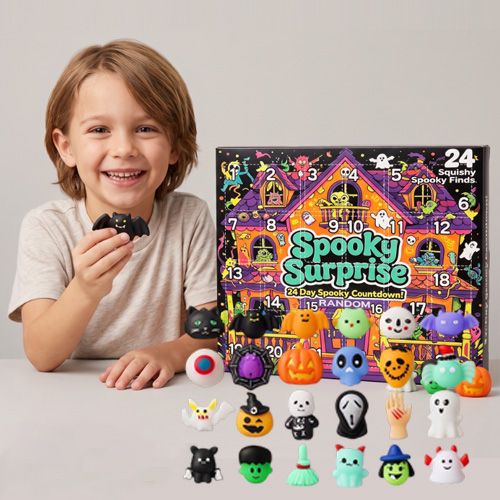 Halloween Advent Calendar 24-Day Countdown Blind Box Squishy Ghost Toys