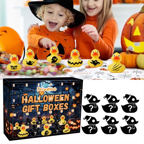 Halloween Blind Box Advent Calendar Countdown 24 Days Rubber Duck Toy Gift