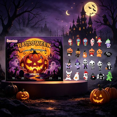 Halloween Mini Figure Advent Calendar Blind Box Hanging Decoration Keychain