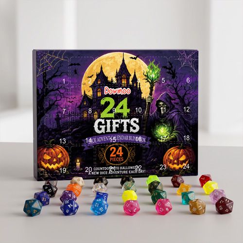 Halloween Dice Calendar Blind Box 24 Days Advent Calendar Countdown Gift