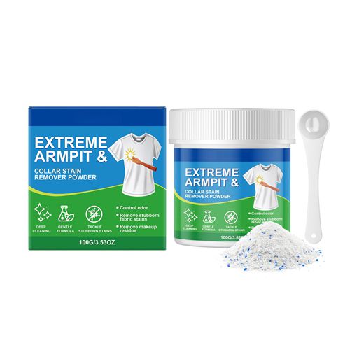 Underarm Stain Remover Powder for Clothes Sweat and Yellow Marks Gentle Cleaning 100g