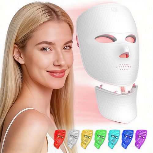 LED Face Mask Light Therapy Neck Mask Skin Firming Anti Aging Rejuvenation