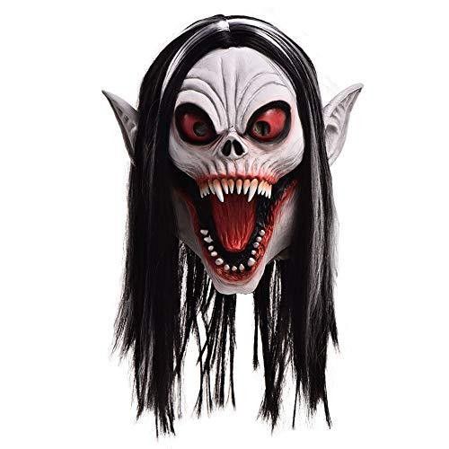 Morbius Half Face Vampire Mask with Hood Latex Cosplay Prop for Halloween and Themed Parties