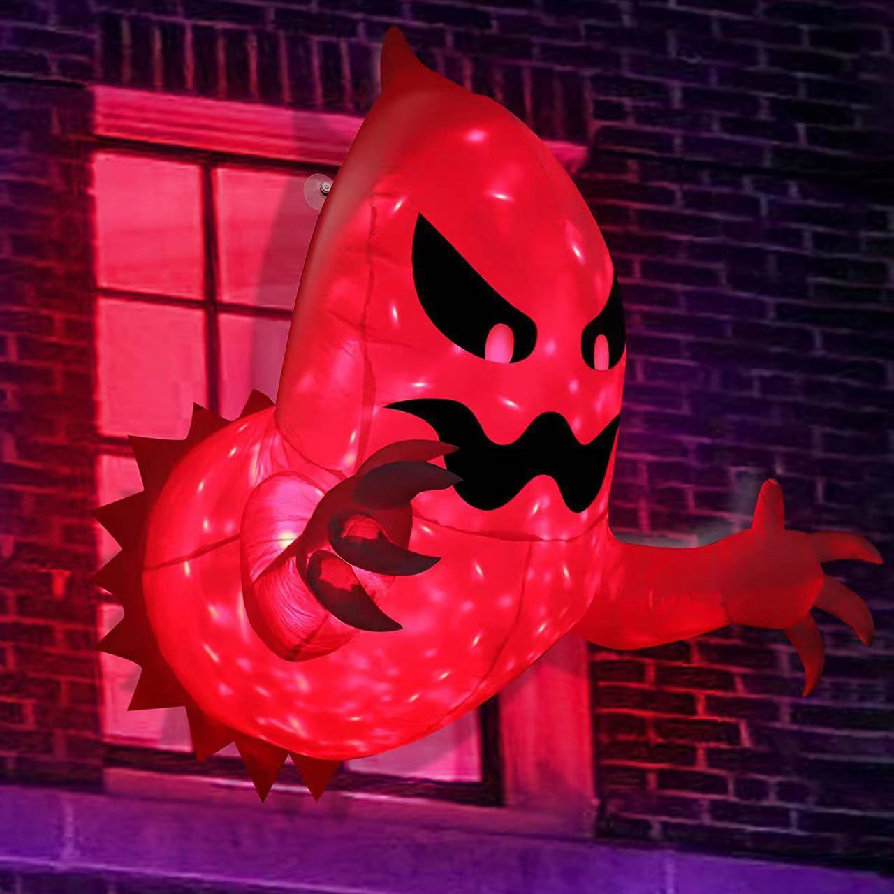 Halloween Inflatable Ghost with LED Light Outdoor Decoration for Window Yard Garden and Haunted House