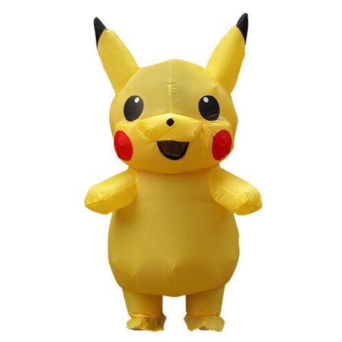 Pokemon Pikachu Inflatable Costume Fancy Dress Kids Adult Halloween Cosplay