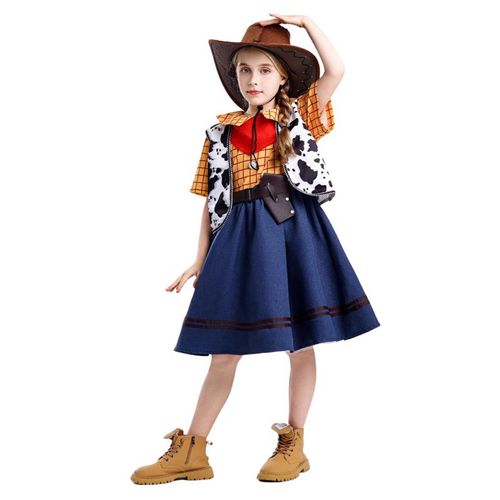 Woody Toy Story Jessie Dress Outfit Halloween Costume Cartoon Fancy Dress