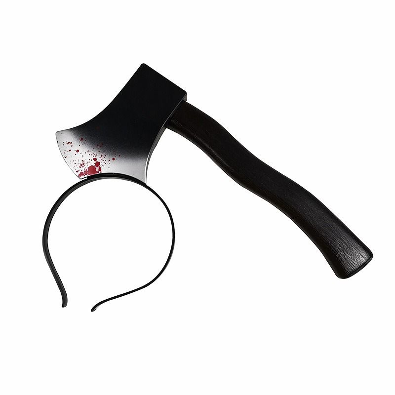 Halloween Headband With Fake Knife Through Head Horror Party Zombie Cosplay Prop
