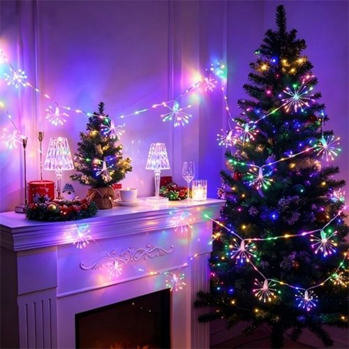 LED Firework String Lights Hanging String Fairy Lights for Christmas Tree Decor