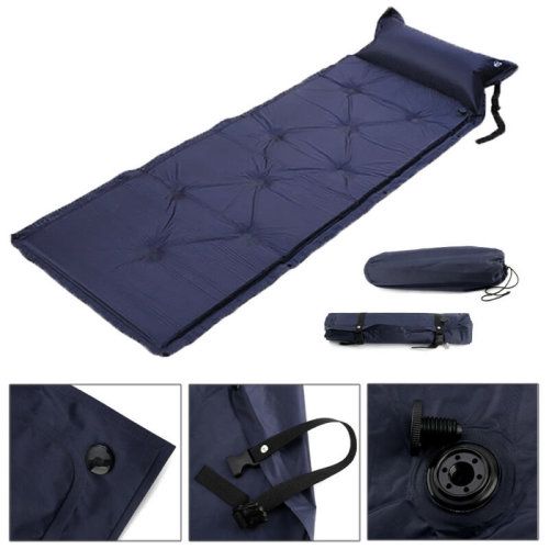 Self-Inflating Camping Mat with Pillow and Travel Bag for Outdoor Sleeping and Guest Use