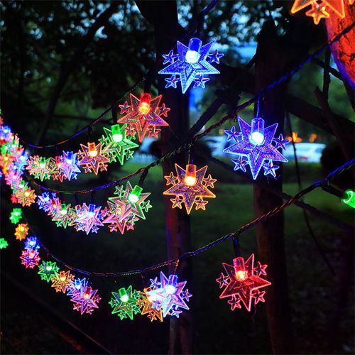 Outdoor Christmas String Lights Solar Fairy Lights for Garden Decorations