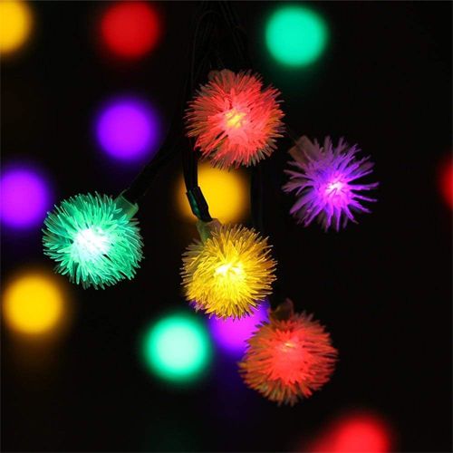 LED Solar Lights Dandelion Ball String Fairy Light for Garden Christmas Decor