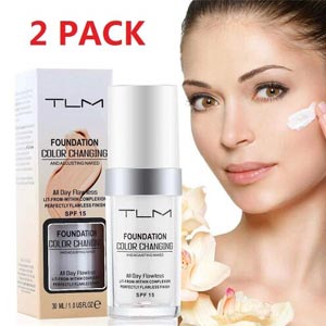 TLM Flawless Color Changing Warm Skin Tone Foundation