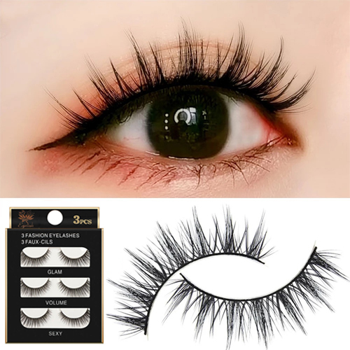 False Eyelashes Curling Handmade Lashes 9 pairs