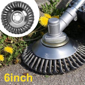 6 Inch Steel Wire Wheel Trimmer Brush Lawn Mower Head
