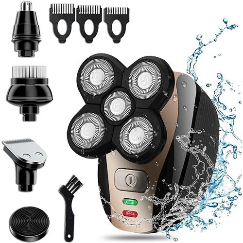 5 in 1 Electric Shavers for Bald Men Waterproof Beard Trimmer