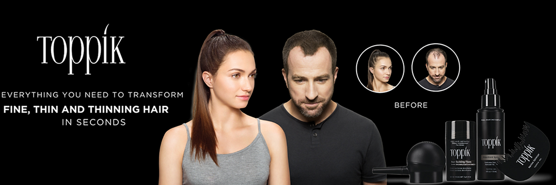 Thicker, Fuller Looking Hair with Toppik Hair Building Fibers