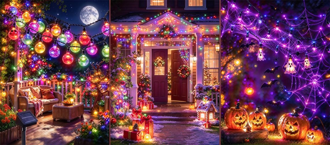 String Lights and Fairy Lights for Christmas, Halloween and Garden Decor