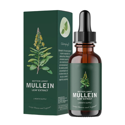 Mullein Leaf Chlorophyll Extract Drops for Lung Detox Health Care