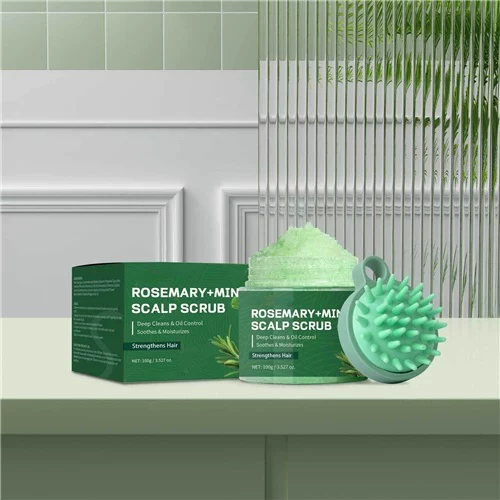 Rosemary Mint Scalp Scrub with Massage Brush