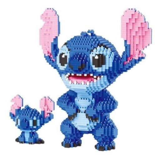 Stitch Nano Building Blocks 2300PCS 2Pcs Model Kit Anime 3D Puzzle Toy