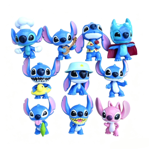 10Pcs Lilo & Stitch Mini Action Figures Set PVC Collectible Toy Dolls 5-5.5cm